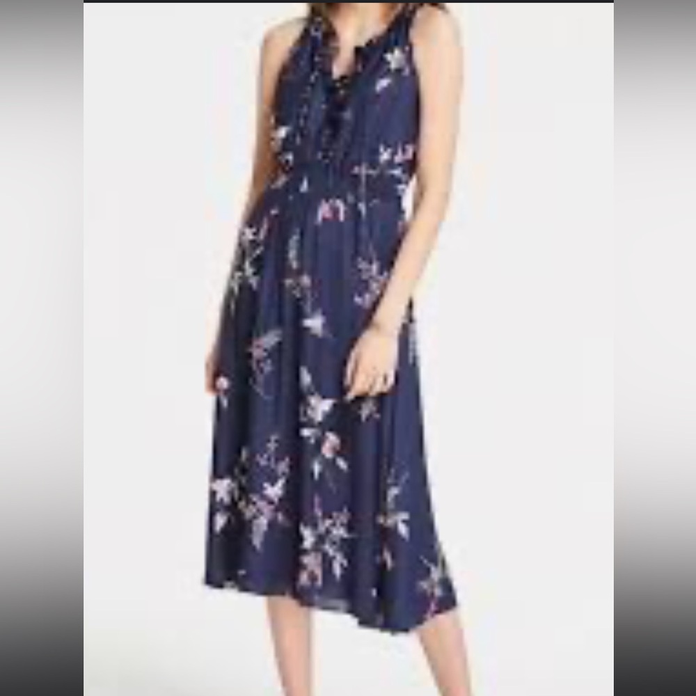 Ann Taylor Black Floral Maxi Dress